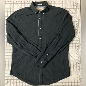 Original Penguin Men’s Medium Black Heritage Slim Fit Button Down Shirt